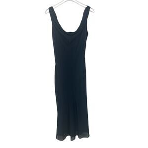 Abercrombie & Fitch Midi Slip Dress Black Size XSP Whimsigoth Fairy Coquette